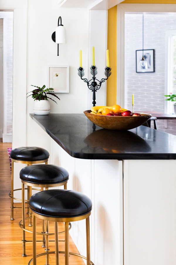 Black and gold stools